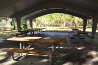 Lakeside picnic pavilion at Otter Lake Recreational Area