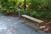 Apalachicola National Estuarine Research Reserve Visitor Center - interpretation and bench along walkway